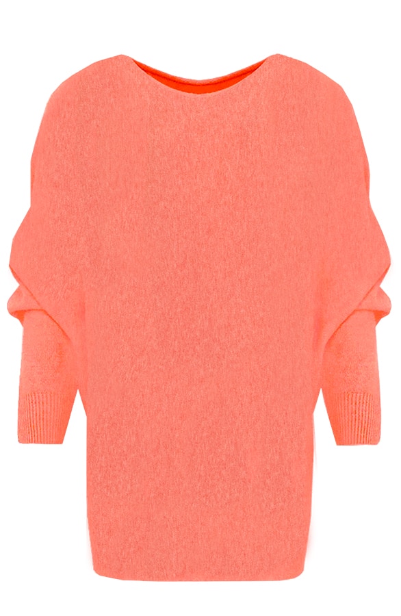 Oversized Soft Trui Koraal Gemeleerd – shoparchief