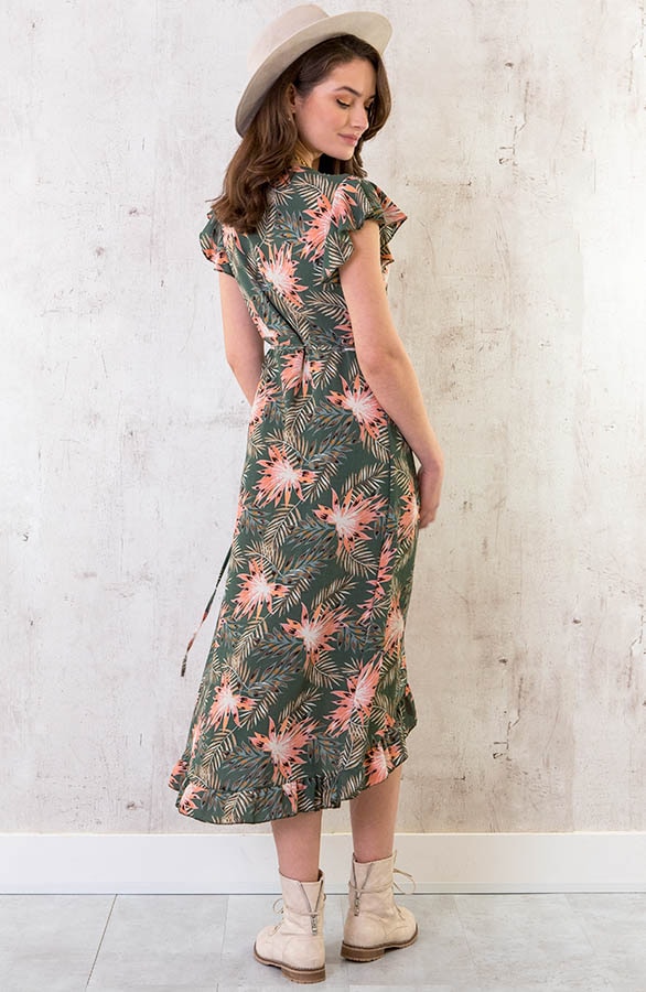 Palm Leaves Jurk Midi Army – shoparchief, foto 8