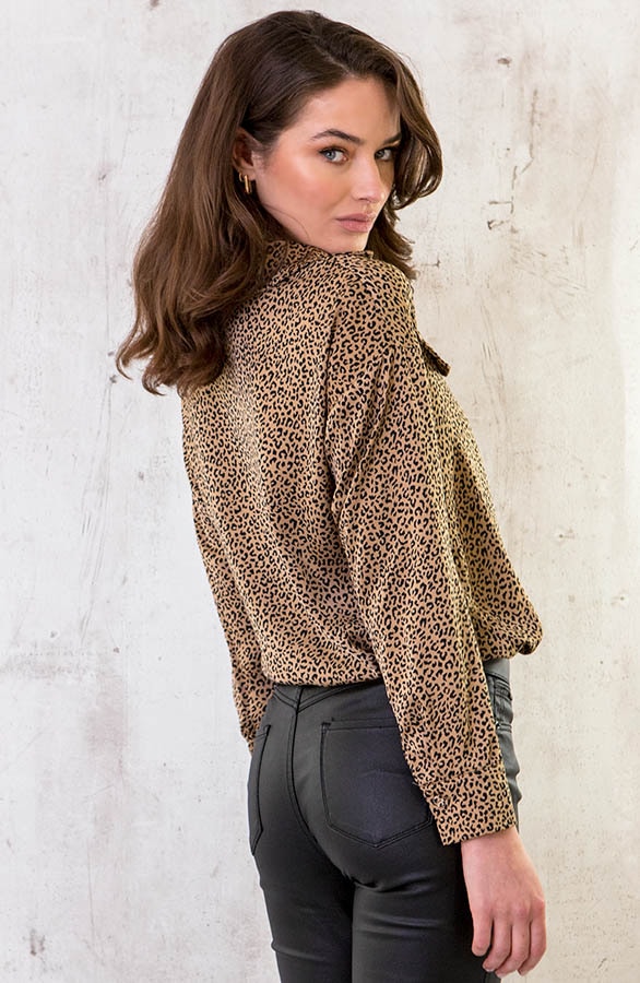 Panterprint Blouse Camel – shoparchief, foto 7