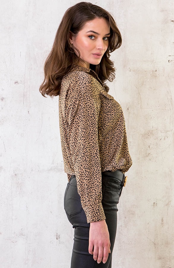 Panterprint Blouse Camel – shoparchief, foto 8