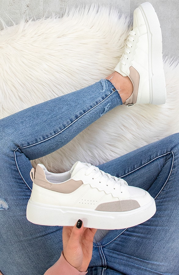 Plateau Sneakers Wavy Beige – shoparchief