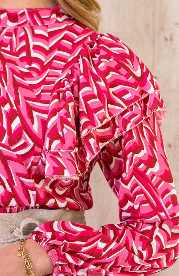 Retro Print Kleid Rosa, Shoparchiv, Foto 6