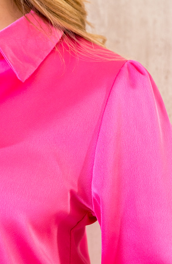 Satijnen Jurk Fuchsia – shoparchief, foto 5