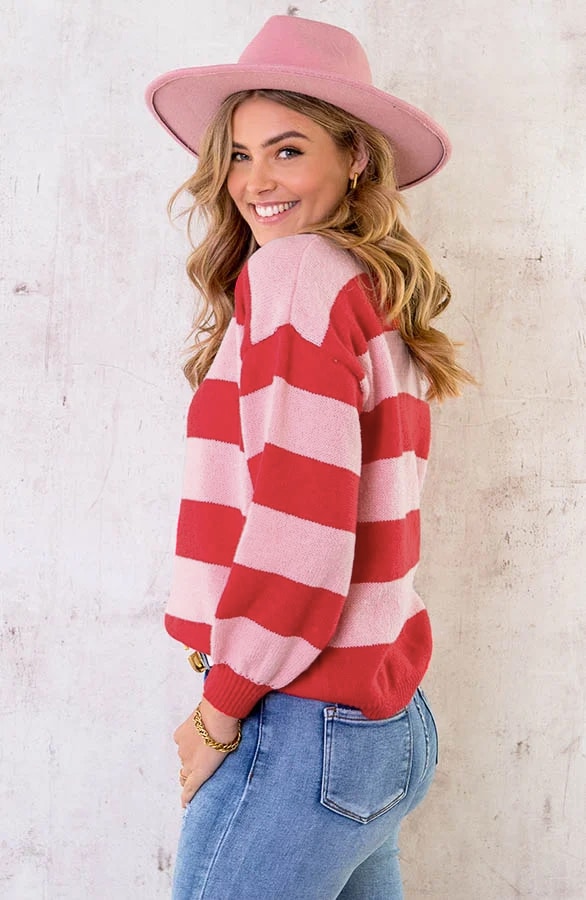 Streifen Pullover Rosa, Shoparchiv, Foto 2