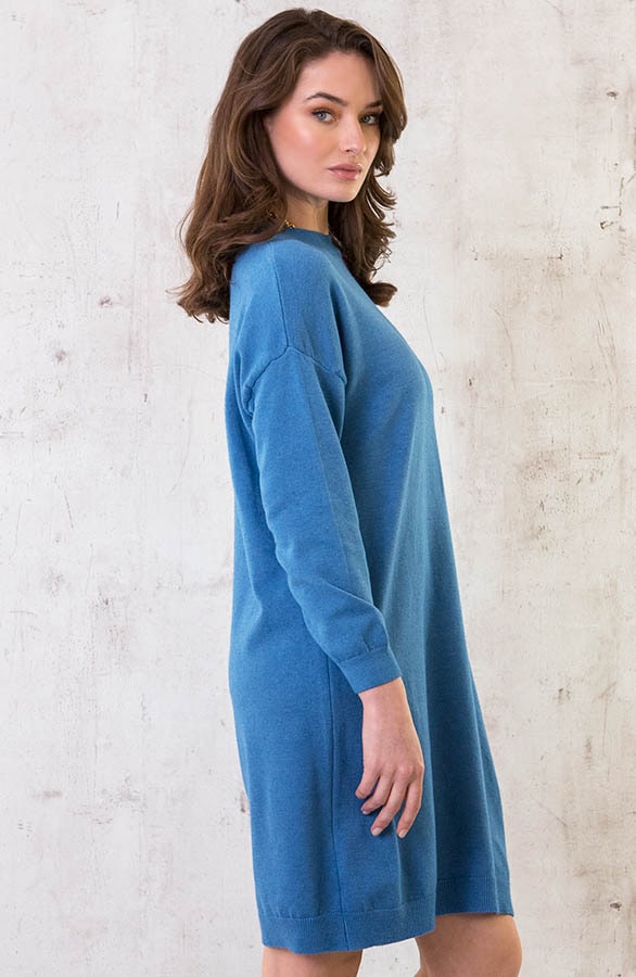 Sweater Dress Jeansblauw – shoparchief, foto 4