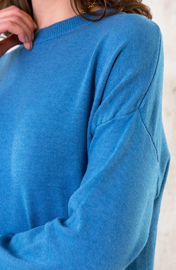Sweater Dress Jeansblauw – shoparchief, foto 6