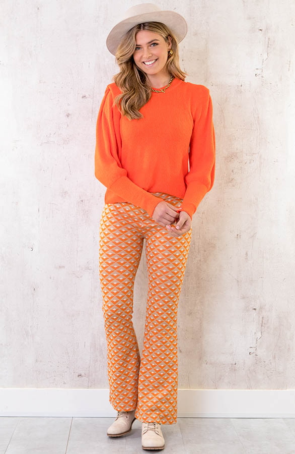 Trui Met Schoudervulling Oranje – shoparchief, foto 5