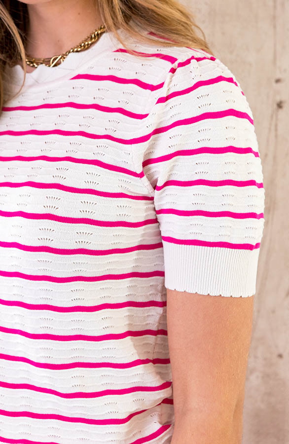 Wavy Strepen Top Fuchsia – shoparchief, foto 5