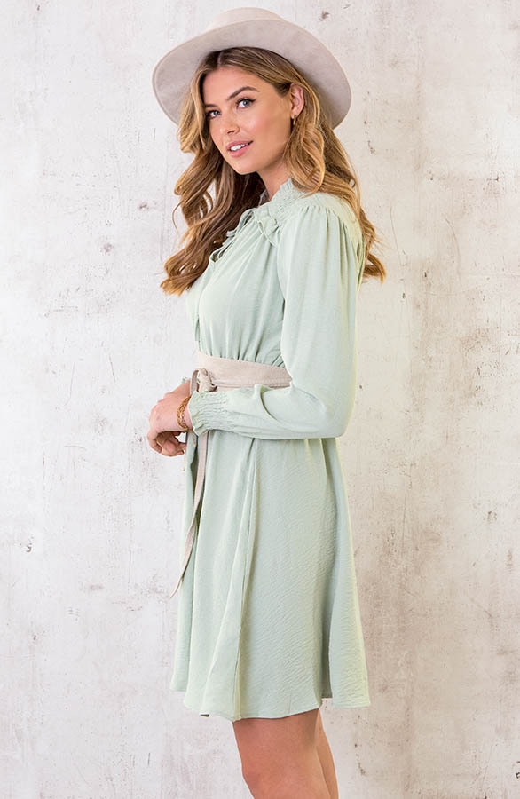Smocked Schulter Kleid Mint, Shoparchiv, Foto 3