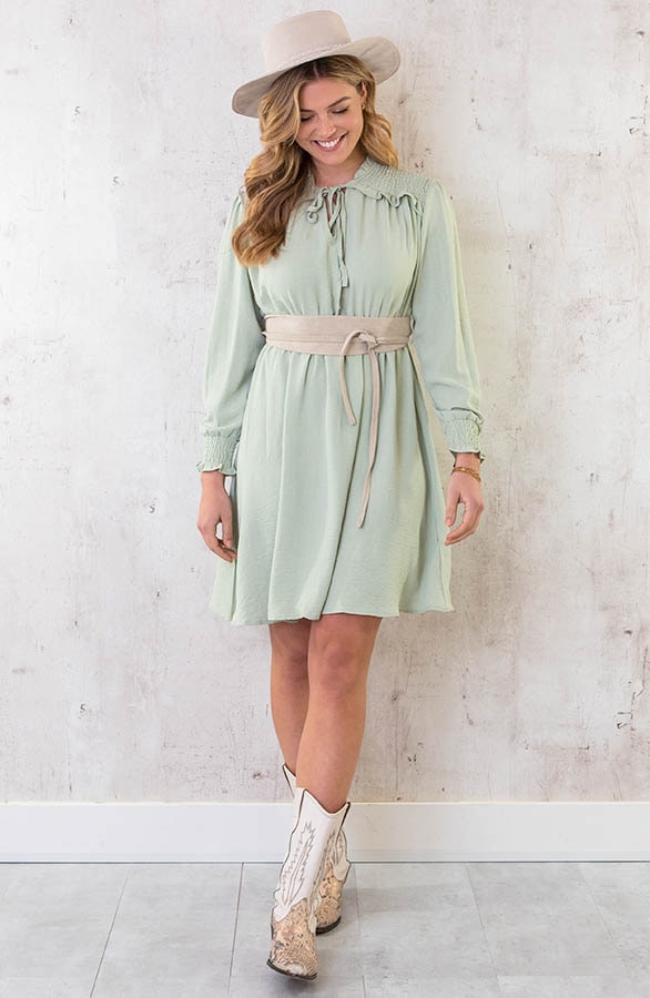 Smocked Schulter Kleid Mint, Shoparchiv, Foto 6