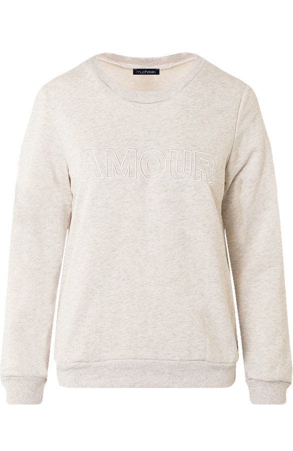 Amour Sweater Gemêleerd Beige – shoparchief
