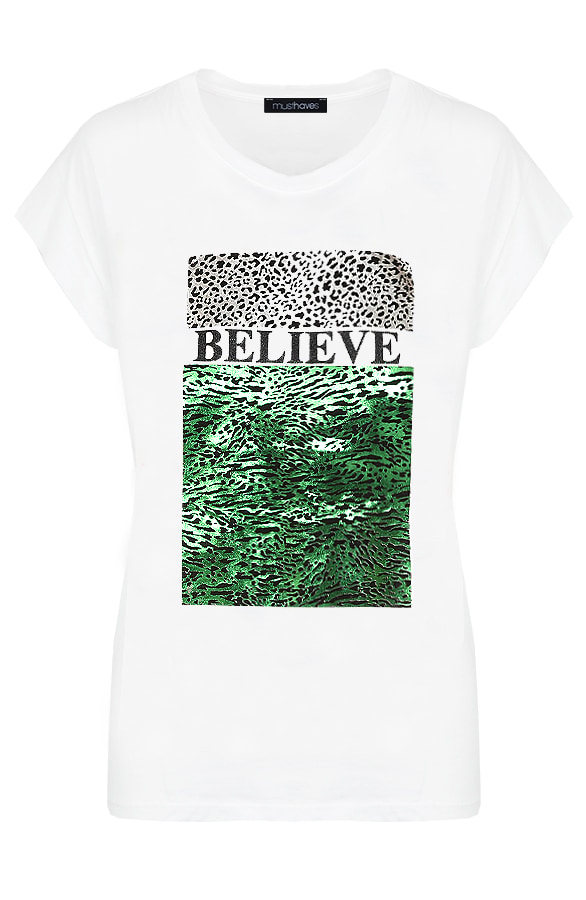 Believe Metallic Top Bright Green – shoparchief