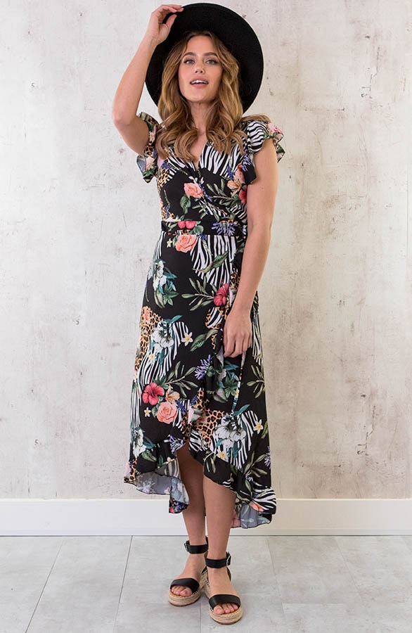 Bloemen Midi Jungle Jurk – shoparchief, foto 2