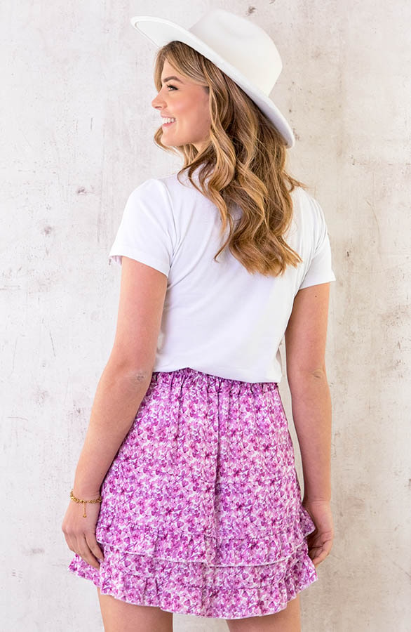 Laagjes Rok Aquarel Bloemen Roze – shoparchief, foto 10