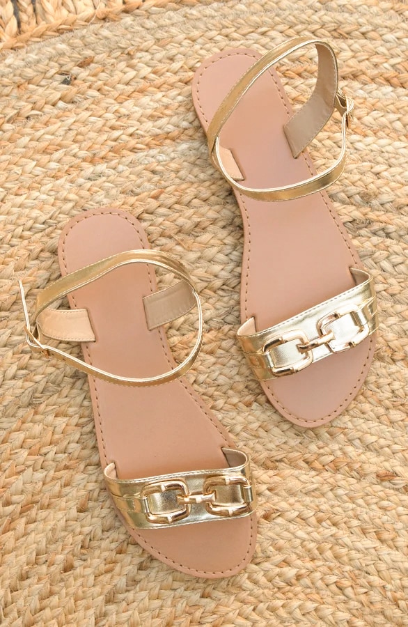 Buckle Sandalen Goud – shoparchief