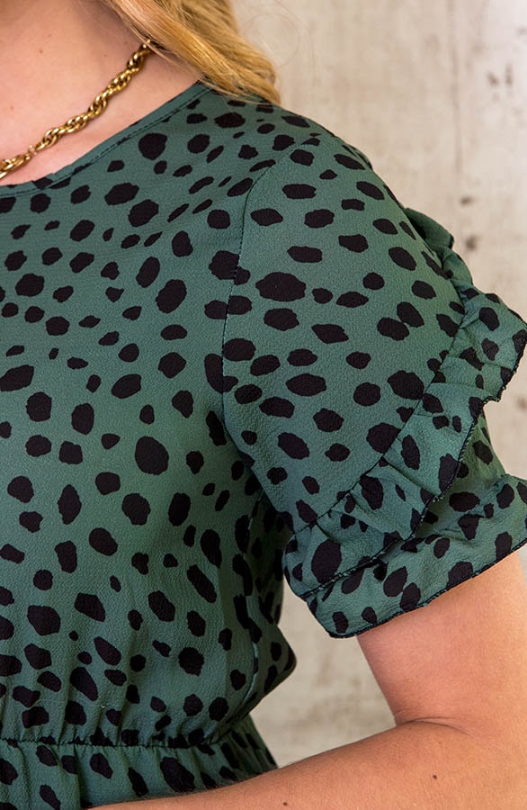 Cheetah Jurk Ruches Army – shoparchief, foto 5