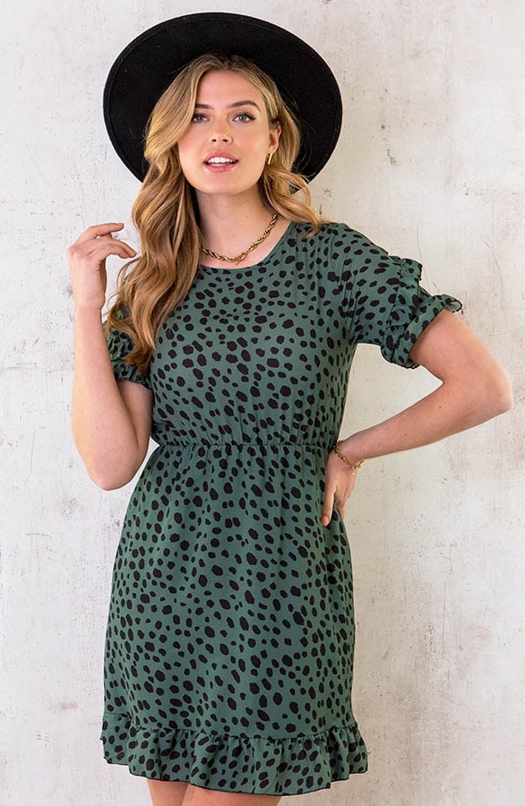 Cheetah Jurk Ruches Army – shoparchief, foto 2
