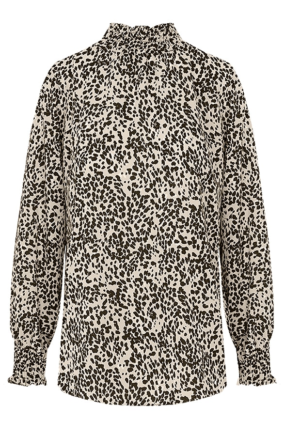 Col Blouse Cheetah Beige – shoparchief