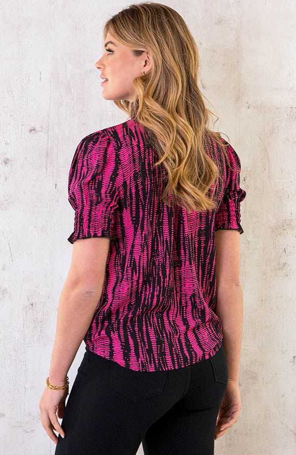 Col Top Print Deluxe Fuchsia – shoparchief, foto 4