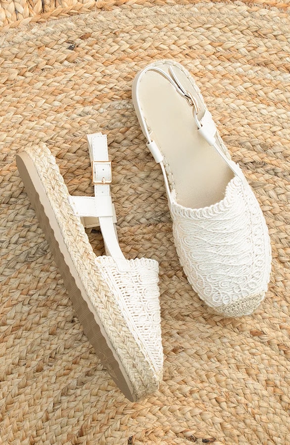 Crochet Espadrilles Beige – shoparchief