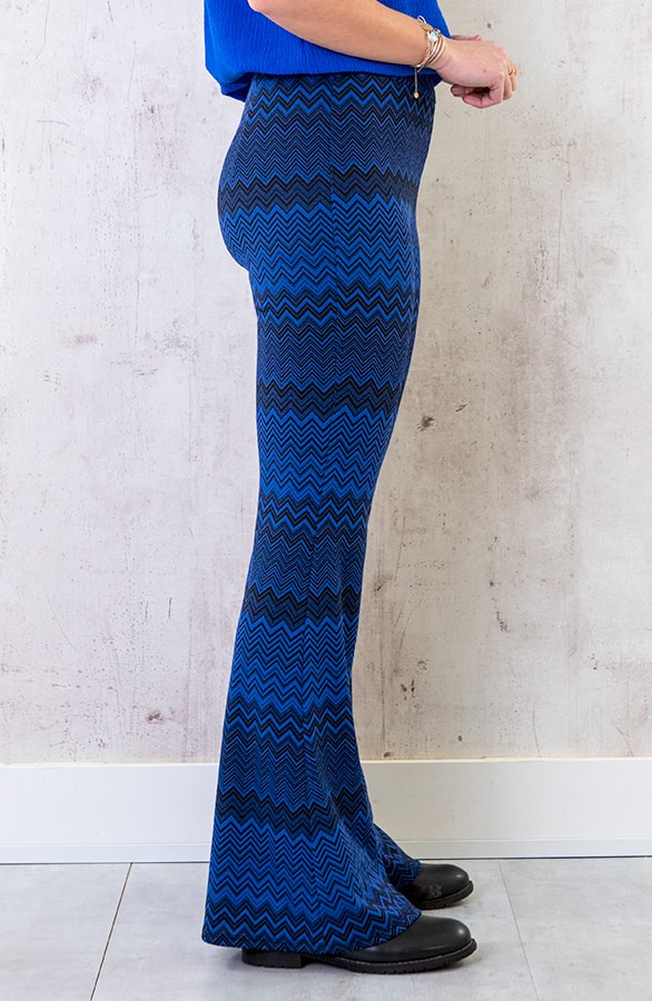 Flared Broek Aztec Kobalt – shoparchief, foto 2