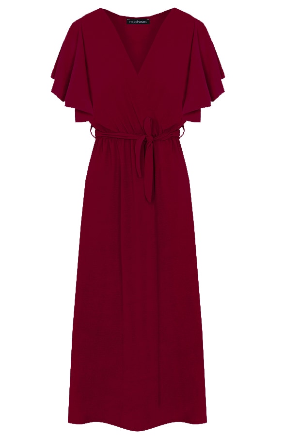 Florence Midi Jurk Bordeaux – shoparchief, foto 6
