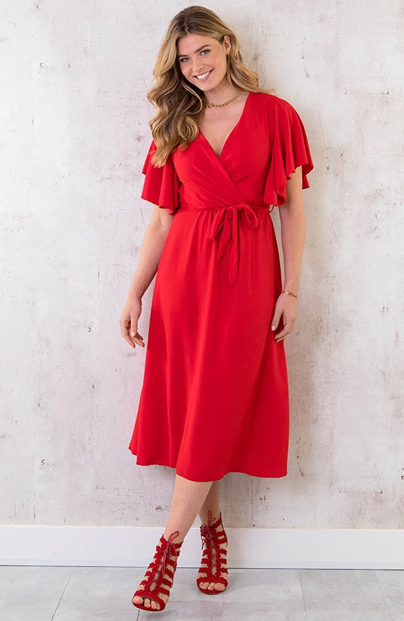 Florence Midi Jurk Rood – shoparchief