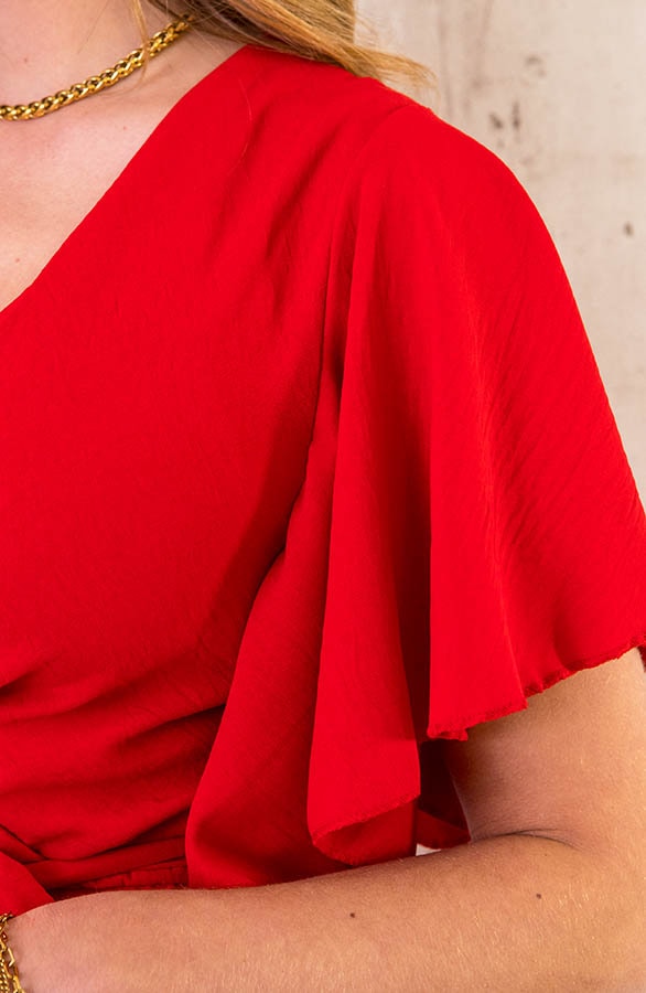 Florence Midi Jurk Rood – shoparchief, foto 5