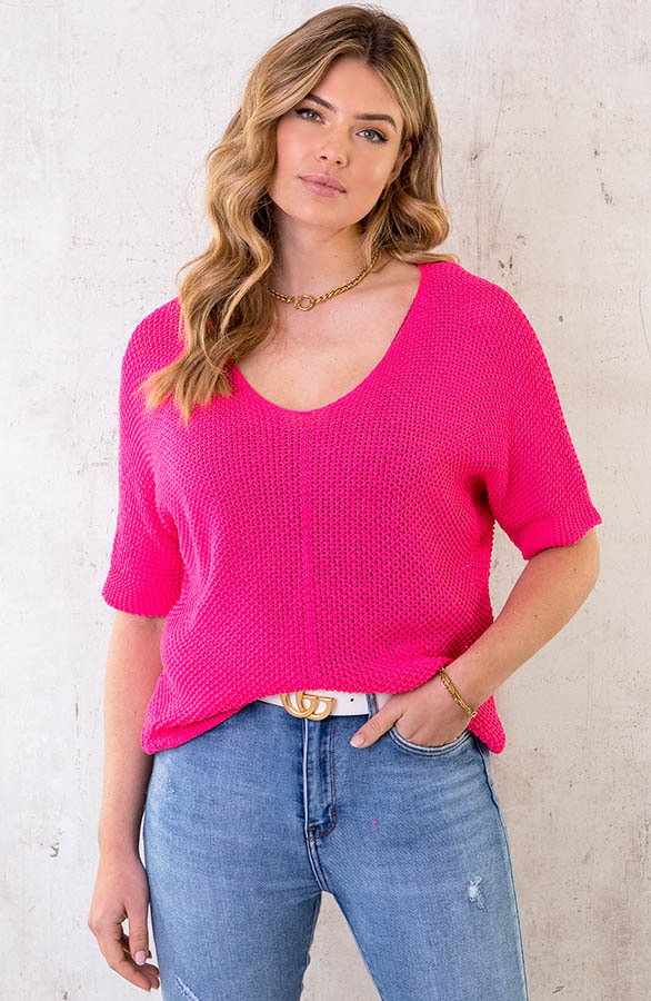 Gehaakte Top Fuchsia – shoparchief, foto 2