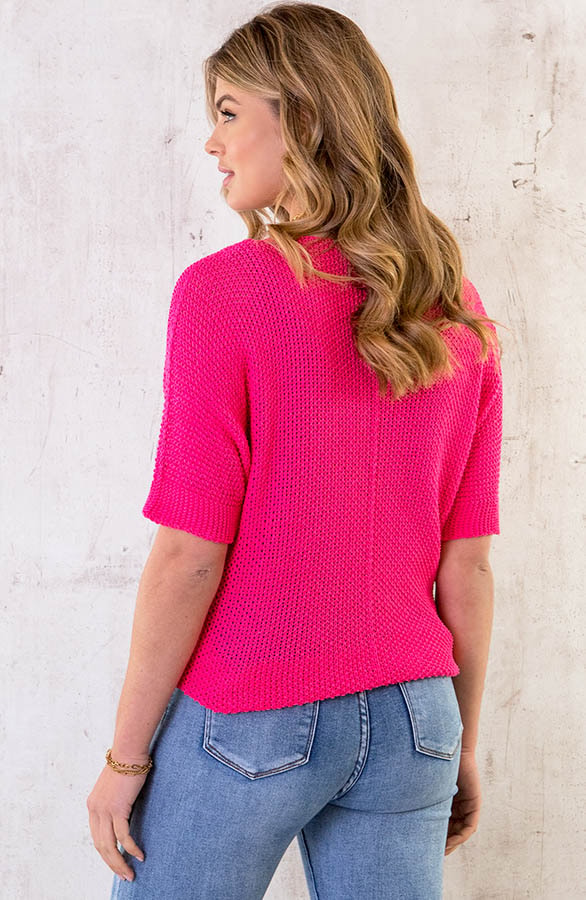 Gehaakte Top Fuchsia – shoparchief, foto 4