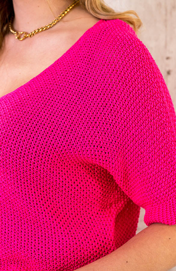 Gehaakte Top Fuchsia – shoparchief, foto 5