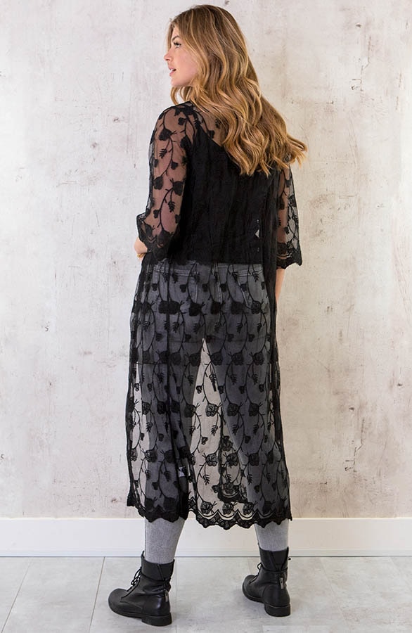 Kimono Bladeren Zwart – shoparchief, foto 3