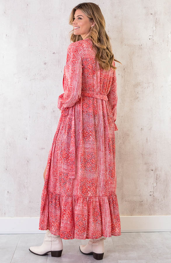 Kimono Print Roze Rood – shoparchief, foto 4