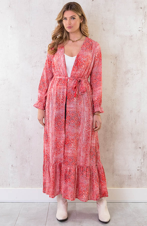 Kimono Print Roze Rood – shoparchief, foto 2