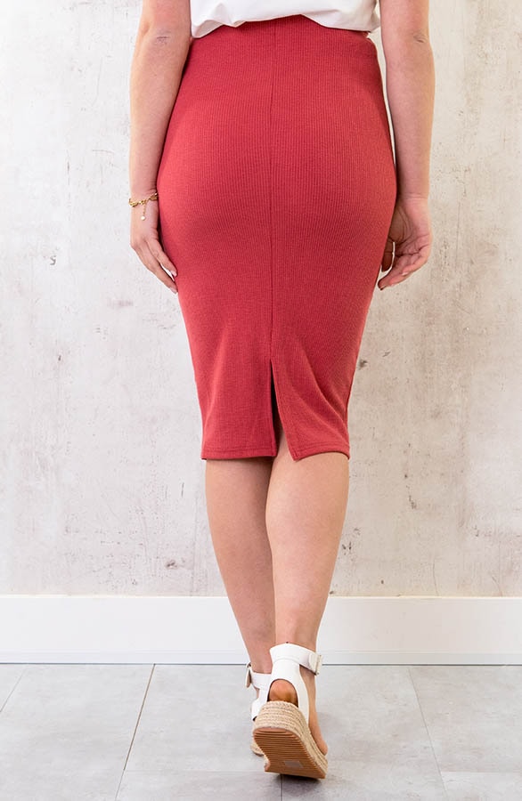 Kokerrok Rib Stretch Dust Koraal – shoparchief, foto 3