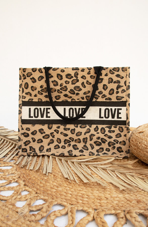 Leopard Jute Shopper – shoparchief
