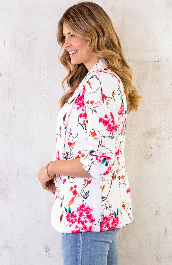 Limited Blazer Bloemenprint Ecru – shoparchief, foto 3