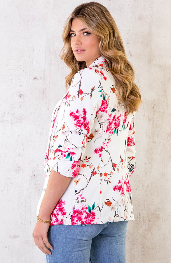 Limited Blazer Bloemenprint Ecru – shoparchief, foto 4