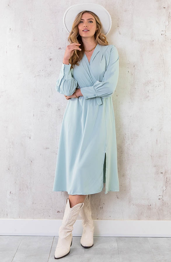 Midi Jurk Met Split Mint – shoparchief, foto 2