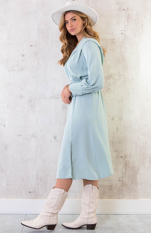 Midi Jurk Met Split Mint – shoparchief, foto 4