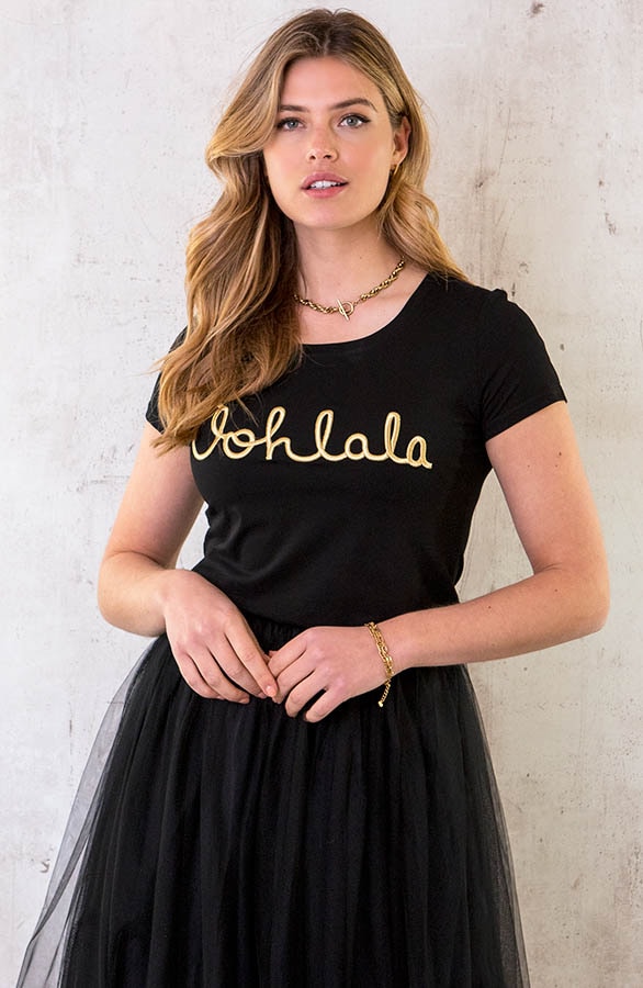 Oohlala T-shirt Zwart Goud – shoparchief, foto 6
