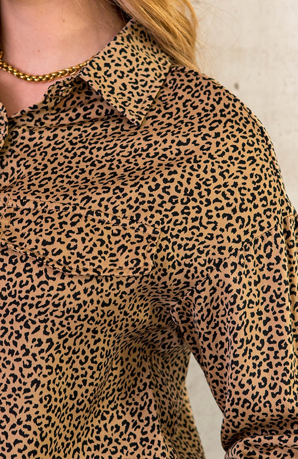 Panterprint Blouse Camel – shoparchief, foto 5