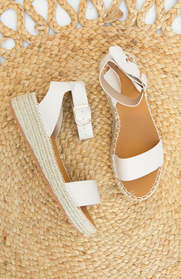 Plateau Sandalen Dames Beige – shoparchief