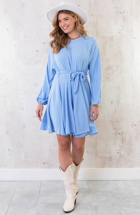Plooien Jurk Babyblauw – shoparchief, foto 5