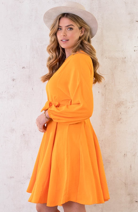 Falten Kleid Orange, Shoparchiv, Foto 3
