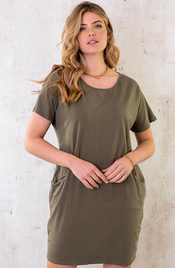 Pocket Tuniek Dames Legergroen – shoparchief