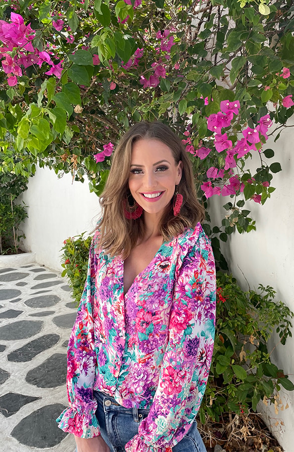 Print Blouse Floral Paars – shoparchief, foto 9