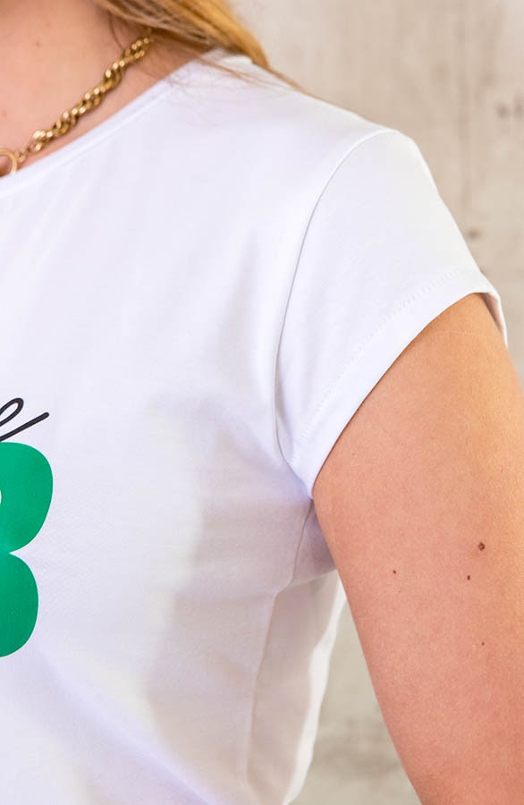 Selflove Club T-shirt Wit Bright Green – shoparchief, foto 6