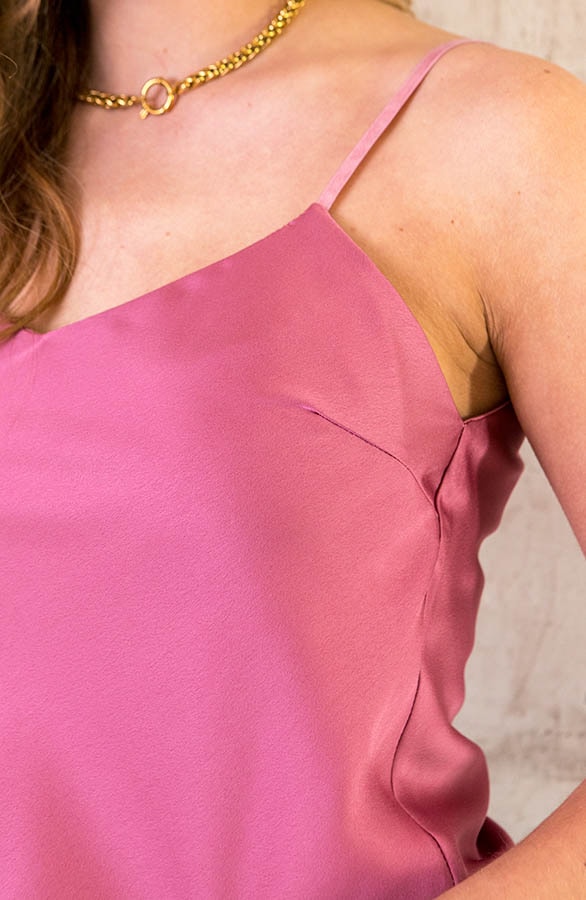 Silk Touch Spaghetti Top Roze 2.0 – shoparchief, foto 5