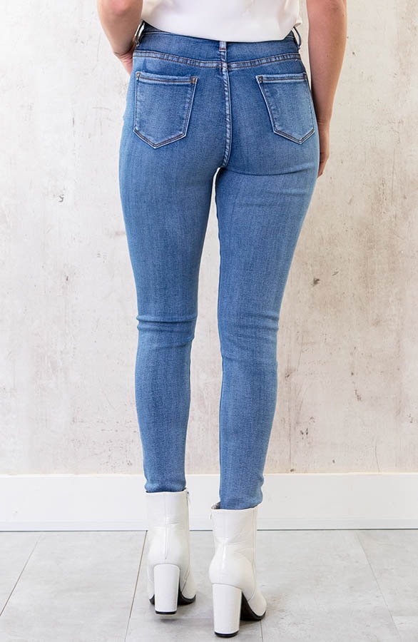 Skinny High Waist Jeans Regular Blue – shoparchief, foto 3